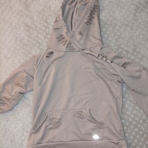 Alo YOGA distressed hoodie.